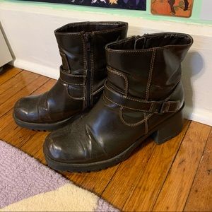Brown Leather Boots (Size 9)